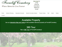 Tablet Screenshot of ferncliffcemetery.com